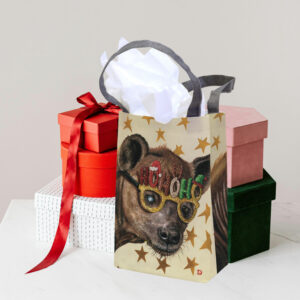 Festive Hyena Recycled Gift Bag