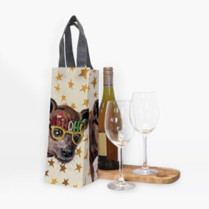 Festive Hyena Recycled Wine Carrier