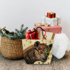 Festive Hyena Recycled Shopper