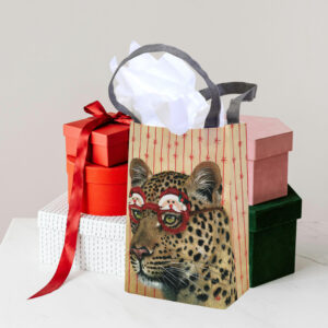 Festive Leopard Recycled Gift Bag
