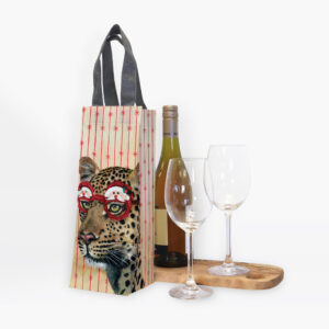 Festive Leopard Recycled Wine Carrier