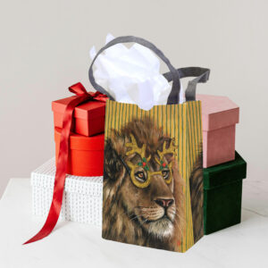 Festive Lion Recycled Gift Bag