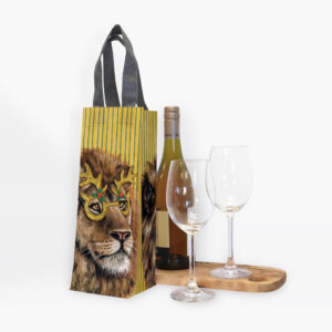 Festive Lion Recycled Wine Carrier