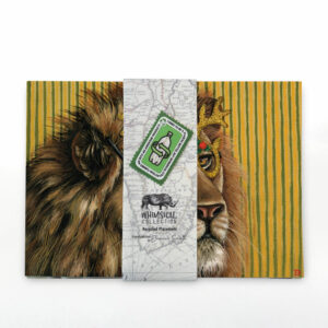 Festive Party Recycled Placemats - Lion, Rhino, Wild Dog & Warthog