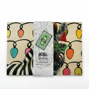 Festive Party Recycled Placemats - Zebra, Hippo, Leopard & Hyena