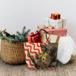 Festive Rhino Recycled Shopper