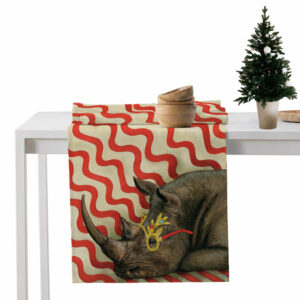 Festive Rhino Table Runner