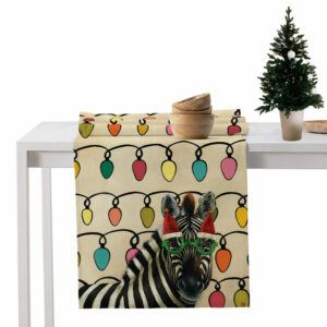 Festive Zebra Table Runner
