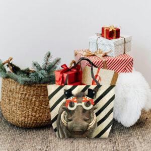 Festive Warthog Recycled Shopper