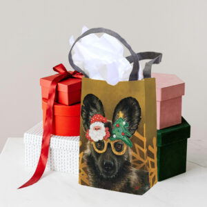 Festive Wild Dog Recycled Gift Bag