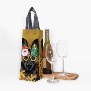 Festive Wild Dog Recycled Wine Carrier