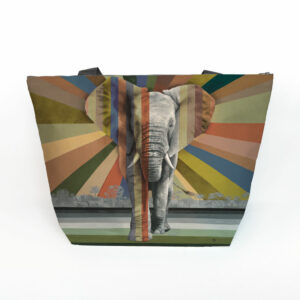 Elephant in Shades of Africa Maxi Bag