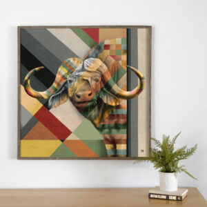 Buffalo in Shades of Africa Canvas Art Print