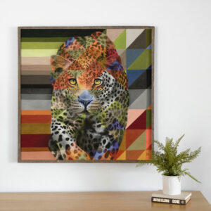 Leopard in Shades of Africa Canvas Art Print