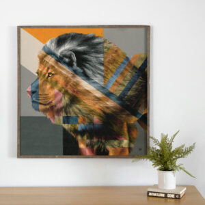Lion in Shades of Africa Canvas Art Print