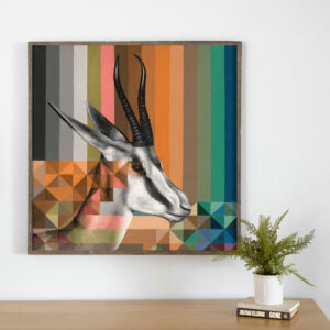 Springbok in Shades of Africa Canvas Art Print