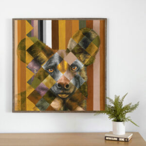 Wild Dog in Shades of Africa Canvas Art Print