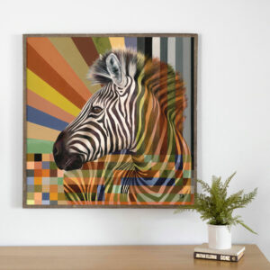 Zebra in Shades of Africa Canvas Art Print