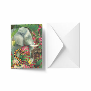 African Jungle Elephant Single Card