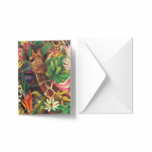 African Jungle Giraffe Single Card