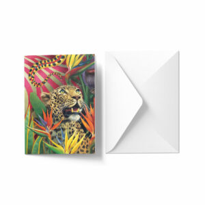 African Jungle Leopard Single Card