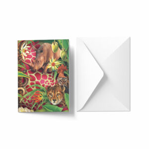 African Jungle Rhino Single Card