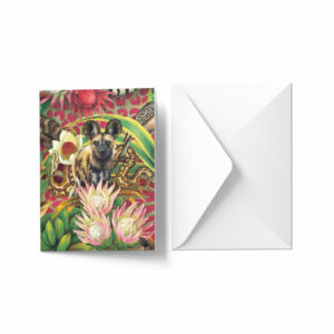 African Jungle Wild Dog Single Card