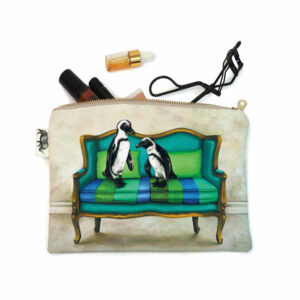 Blue Penguins at Leisure Small Zip Bag