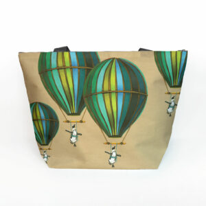 Muted Blue Penguin in Flight Maxi Bag