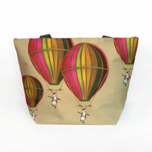 Muted Pink Penguin in Flight Maxi Bag