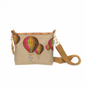 Muted Pink Penguin in Flight Sling Bag