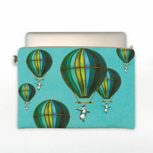 Blue Penguin in Flight Laptop Bag