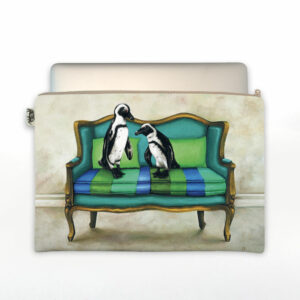 Blue Penguins at Leisure Laptop Bag