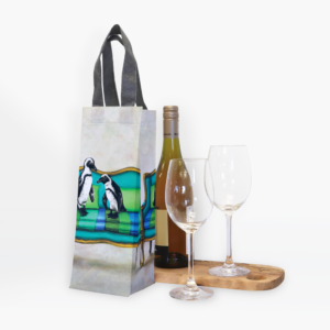 Blue Penguins at Leisure Recycled Wine Carrier